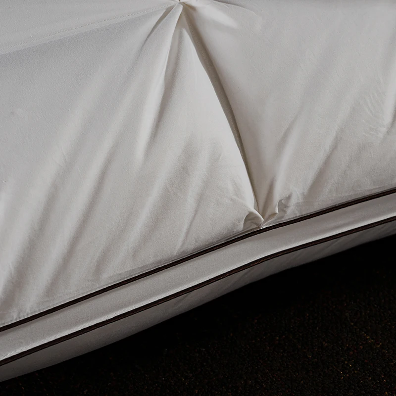 Luxury 3D Bread White Goose Down Feather Pillows for Sleeping Body Neck Protection Bed Pillows Soft Comfort 100% Cotton Cover