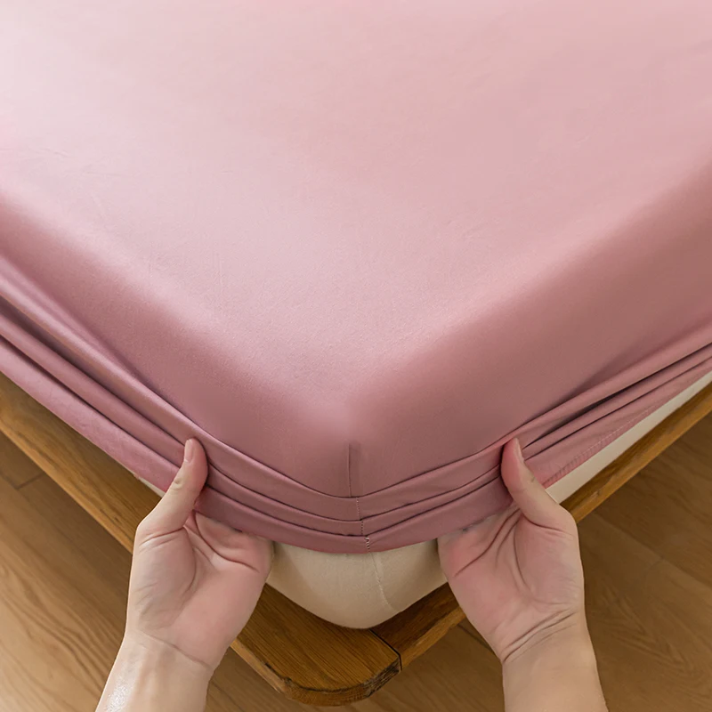 Waterproof Mattress Protector Breathable Smooth Mattress Cover Anti-mite Bed Cover Twin Queen King Size Bed Elastic Fitted Sheet