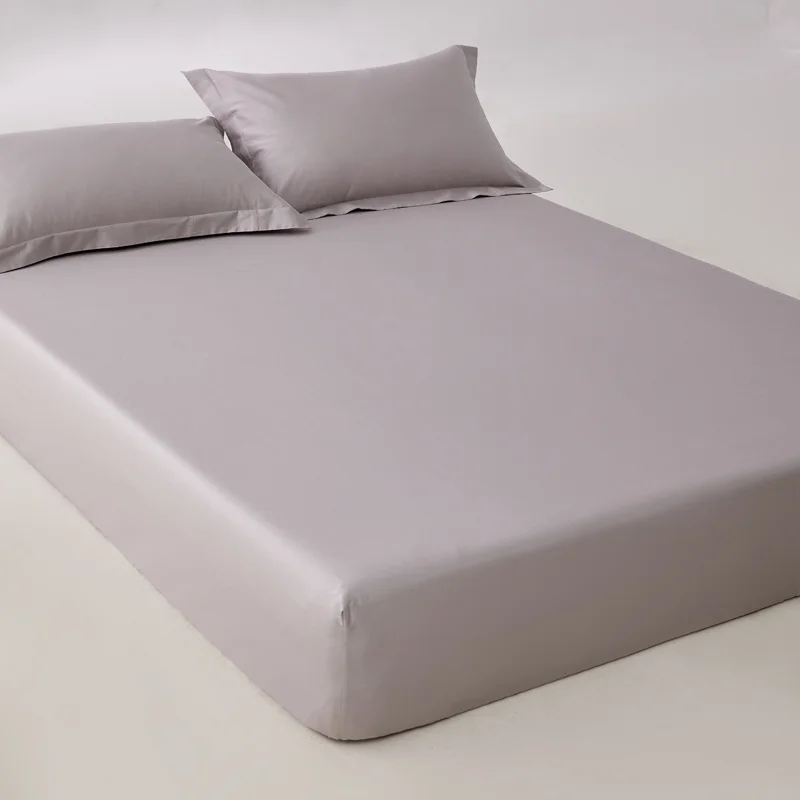 High End Egyptian Cotton Fitted Sheet with Elastic Bands Non Slip Adjustable Mattress Covers for Single Double Queen King Bed