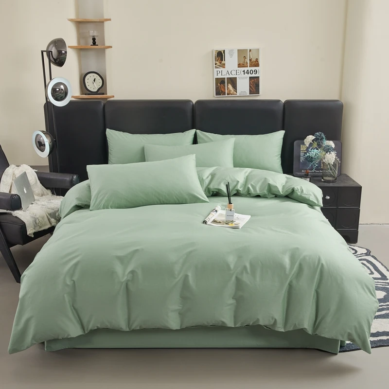 WASART Polyester cotton duvet cover with pillowcase cozy couple luxury bedding set quilt cover single double bed queen king size