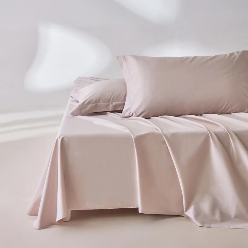 100% Egyptian Cotton Bed Sheet Set 1600 Thread Count Bedding Set Luxury Flat Top Sheet Fitted Bed Sheets Pillowcase Smooth Soft