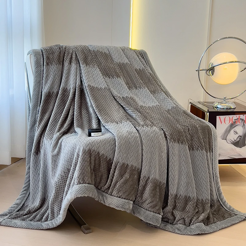 Fluffy Coral Velvet Blanket New Fleece Plush Comfortable Thickened and Warm Soft Sofa Cover Throw Blankets Luxury Bed Blanket