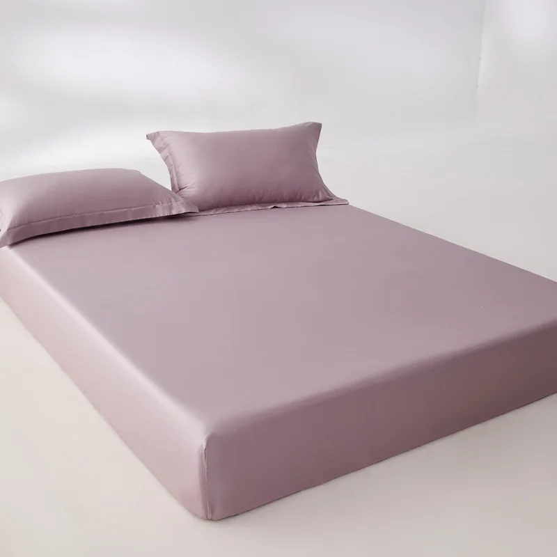 High End Egyptian Cotton Fitted Sheet with Elastic Bands Non Slip Adjustable Mattress Covers for Single Double Queen King Bed