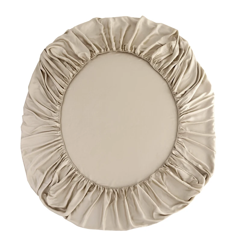 100% Bamboo Fitted Sheet with Elastic Band Smooth Cooling Bedsheet 1000 Thread Count Anti-slip Mattress Cover for Queen King Bed