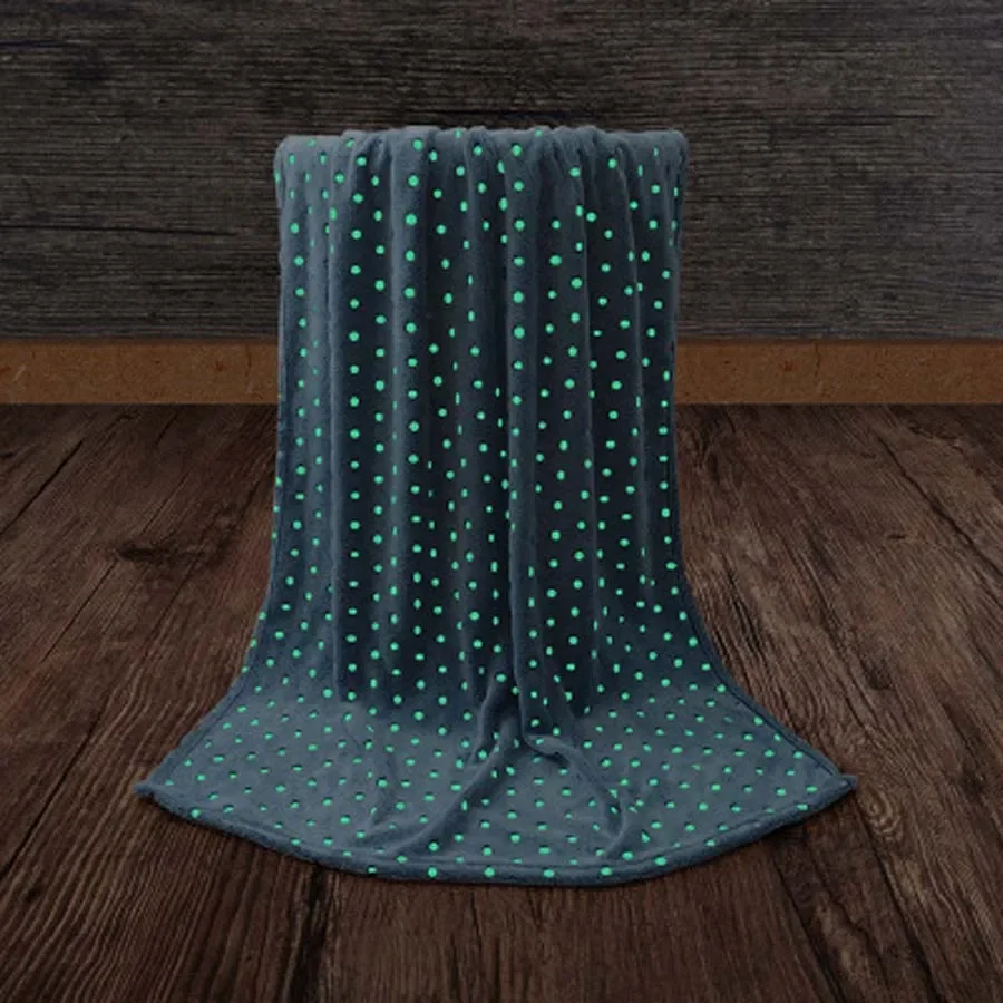 WASART Soft flannel glow in the dark blanket child gift winter warm velvet fleece magic throw blanket for bed sofa bedspread