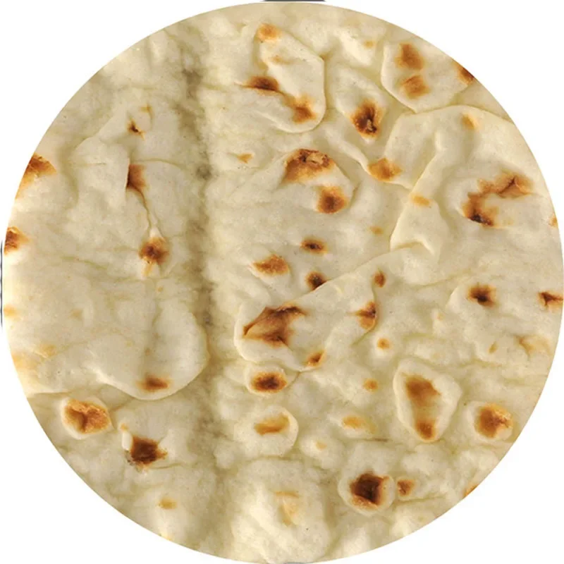 WASART Warm coral fleece tortilla pizza blanket mexican round lavash wool sofa plaid winter fluffy plush large throw blankets