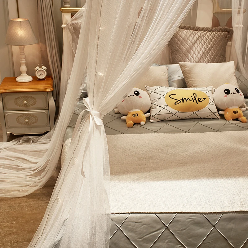 Battilo Bed Canopy Bed Curtain Mosquito Net Anti-mosquito Round Dome Hanging Indoor Castle Play Tent Kid Room Canopy for Big Bed