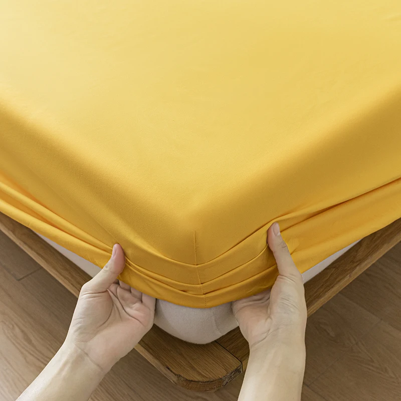 Waterproof Mattress Protector Breathable Smooth Mattress Cover Anti-mite Bed Cover Twin Queen King Size Bed Elastic Fitted Sheet