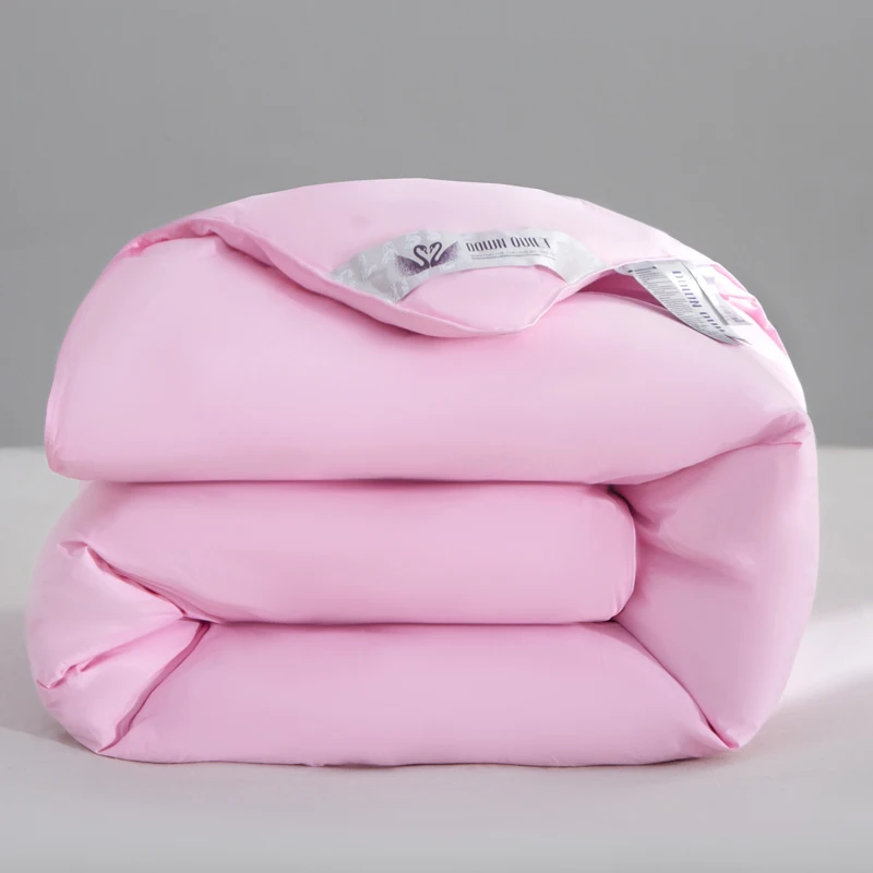 White Goose Down Comforter Luxurious Warm Winter Thick 3D Bread Bed Blanket 100% Cotton Cover Quilts Customized All Season Duvet