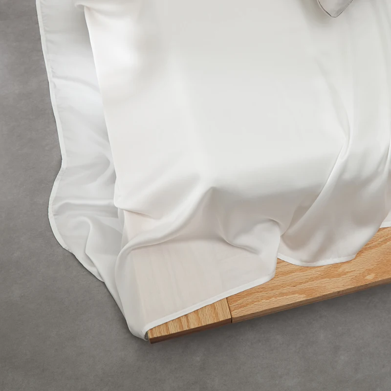1pc Natural Mulberry Silk Flat Bed Sheet Solid Color Bedding Sheets 100% Silk Bedspreads for Twin Full Double Queen King Size