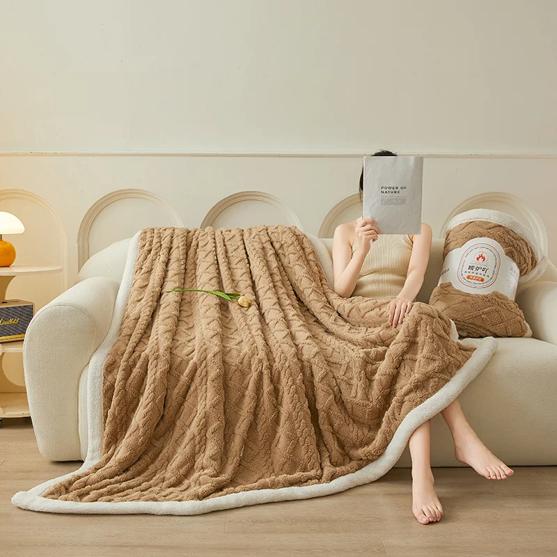 Sherpa Fleece Throw Blanket Queen King Size for Couch, Bed and Sofa, Thick and Warm Blanket, Soft Fuzzy Plush Blanket for Winter