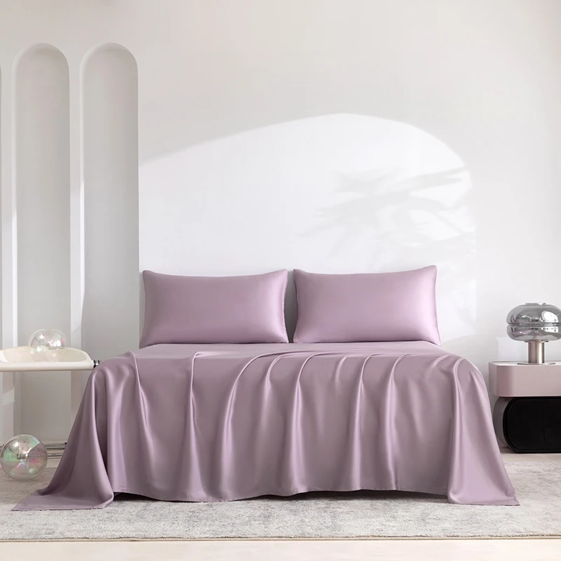 100% Silk 1pc Flat Bed Sheet Luxury Natural Mulberry Silk Bedding Flat Top Sheet Customized Any Size Bedsheet Smooth Bed Linen