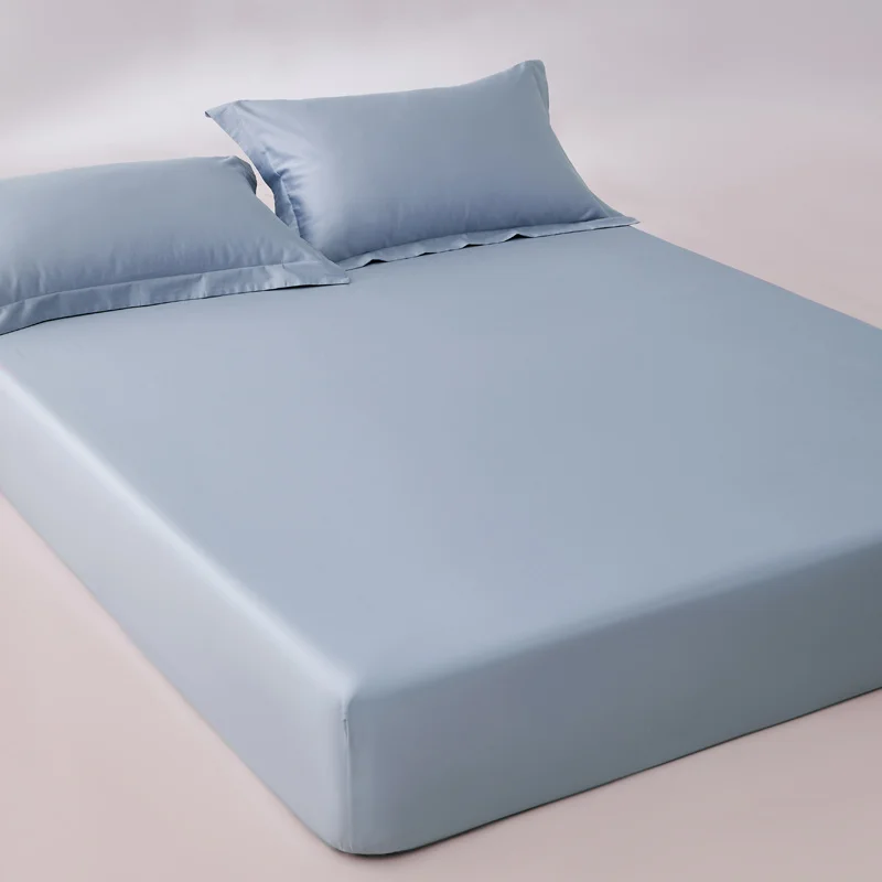 High End Egyptian Cotton Fitted Sheet with Elastic Bands Non Slip Adjustable Mattress Covers for Single Double Queen King Bed