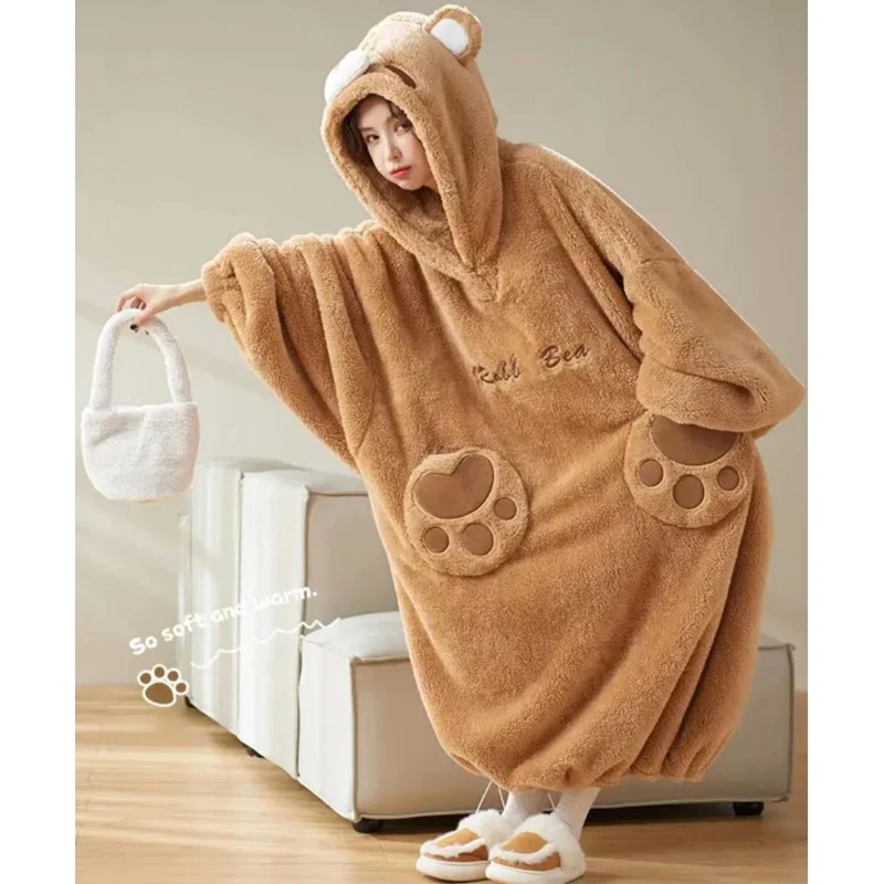 WASART Winter soft Sherpa blanket with sleeves Pocket Hooded wearable Blankets Ultra Plush Outdoor Warm Flannel hoodie Blanket