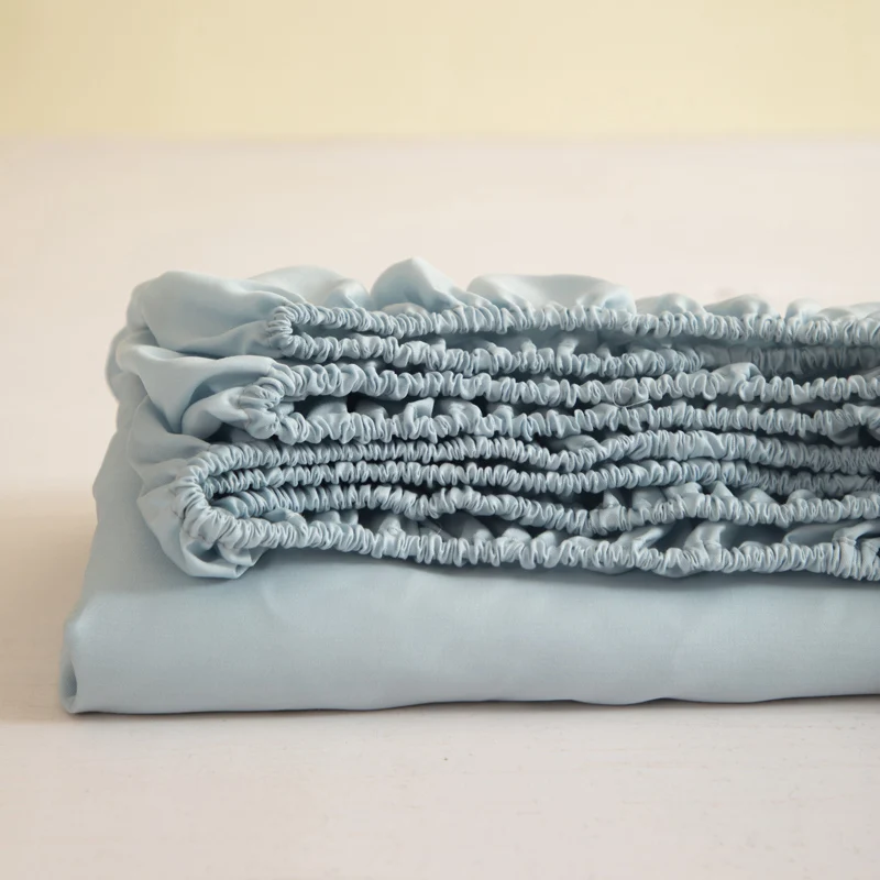 Pure Mulberry Silk Fitted Sheet Single Double King Queen Size Mattress Cover Luxurious High-End 100% Silk Bedding Sheets 160/200