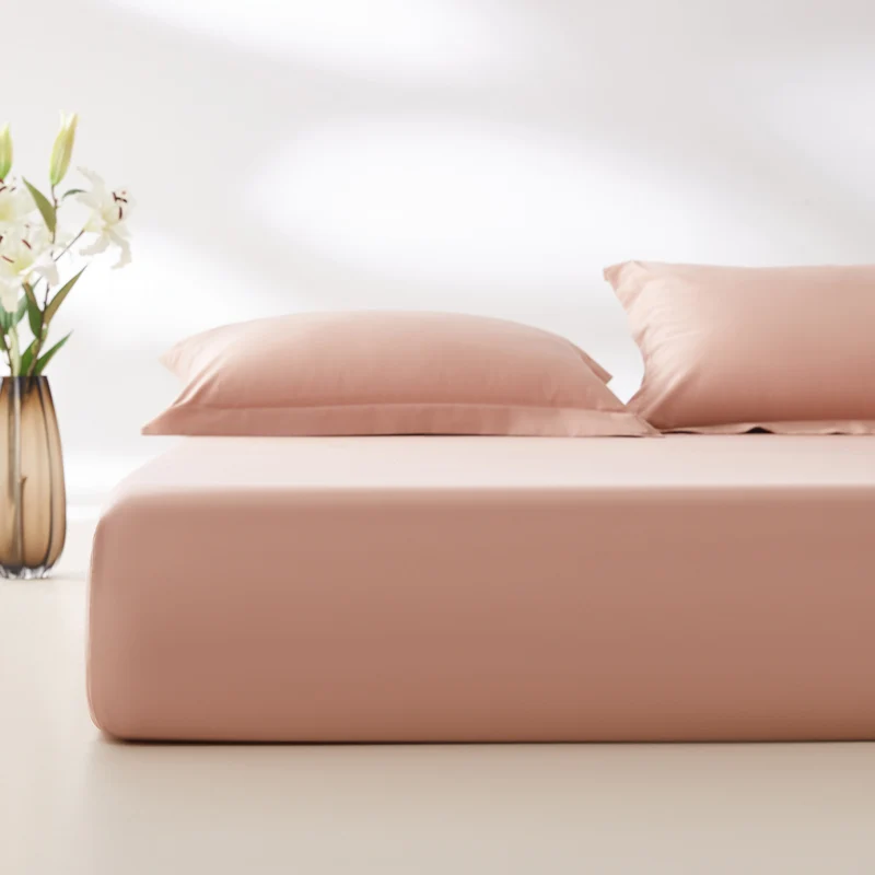 Premium Egyptian Cotton Fitted Sheet with Elastic Bands 800 Thread Count Mattress Covers for Single Double King Queen Bed Cover