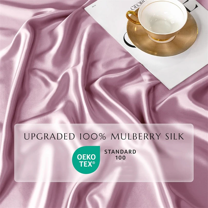 100% Silk 1pc Flat Bed Sheet Luxury Natural Mulberry Silk Bedding Flat Top Sheet Customized Any Size Bedsheet Smooth Bed Linen