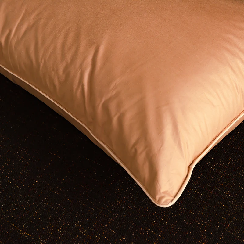 Goose Down Feather Pillows Luxury Protect Neck Spine Pillow 100% Cotton Cover Slow Rebound 1pc Soft Comfort Pillow for Sleeping