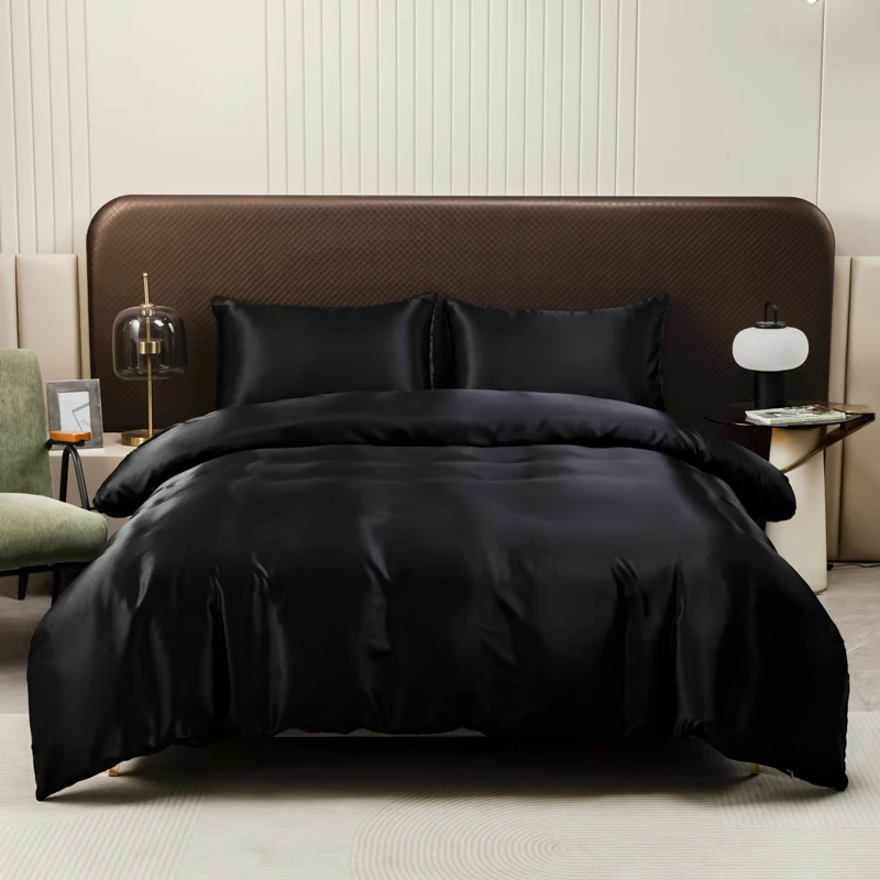 WASART Washable satin down duvet cover 220x240 couple room luxury double bed quilt cover bedding set twin full queen king size
