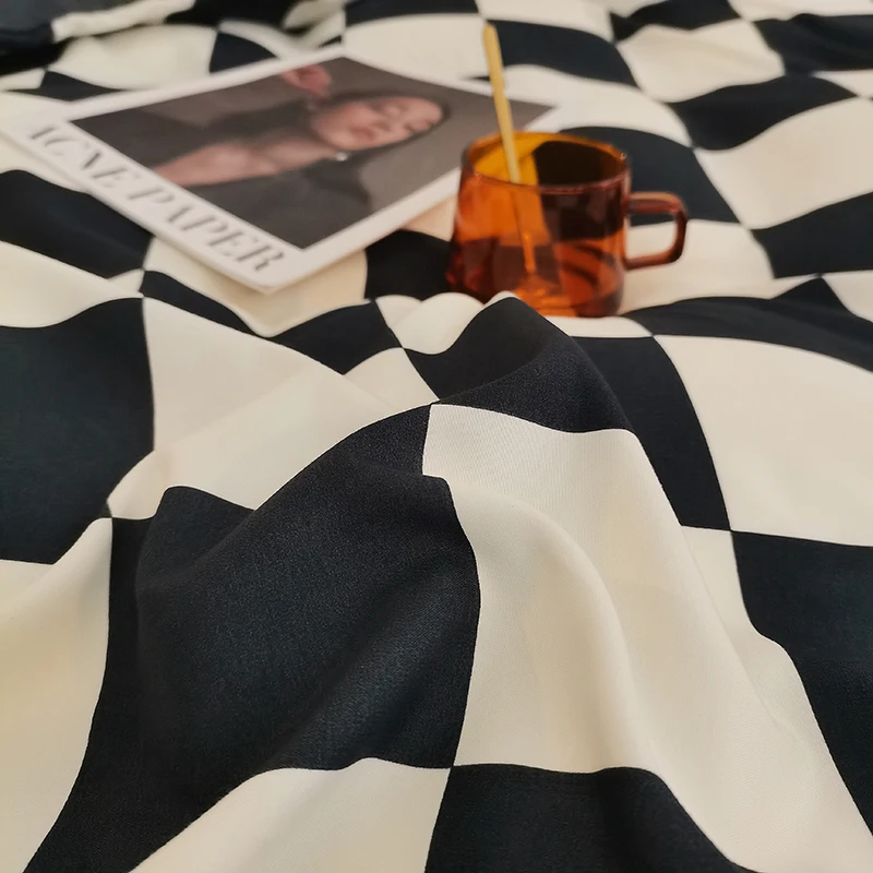 Pure Cotton Home Textile Plaid Pattern Bedding Set Simple Soft Duvet Cover Flat/Fitted Sheets Pillowcases Bed Linens Queen King