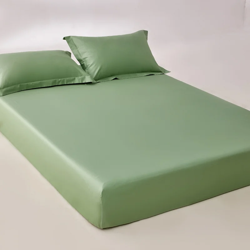 High End Egyptian Cotton Fitted Sheet with Elastic Bands Non Slip Adjustable Mattress Covers for Single Double Queen King Bed