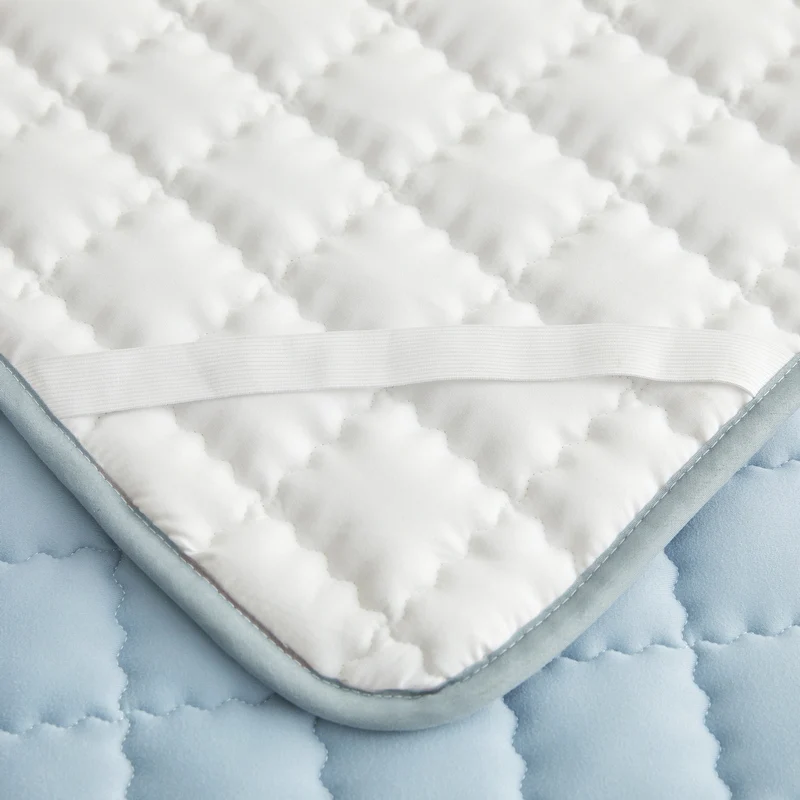 Waterproof Mattress Pads Foldable Bed Cover for Home Hotel Solid Color Mattress Cover Protector Non-Slip Breathable Bedding Mat