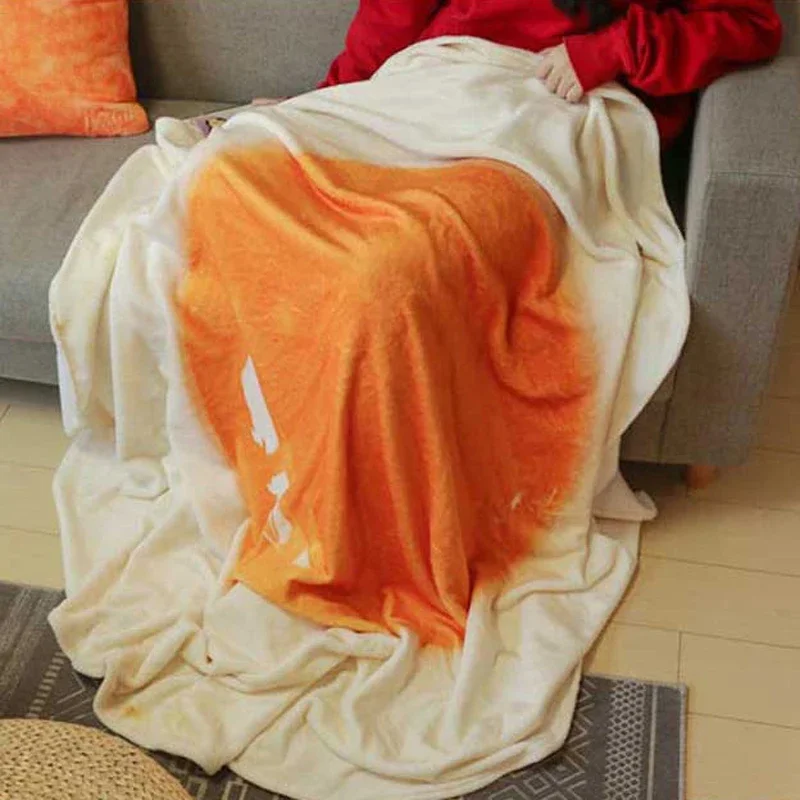 WASART Soft warm flannel tortilla pizza blanket mexican pita lavash fleece sofa plaid winter fluffy plush thick throw blankets