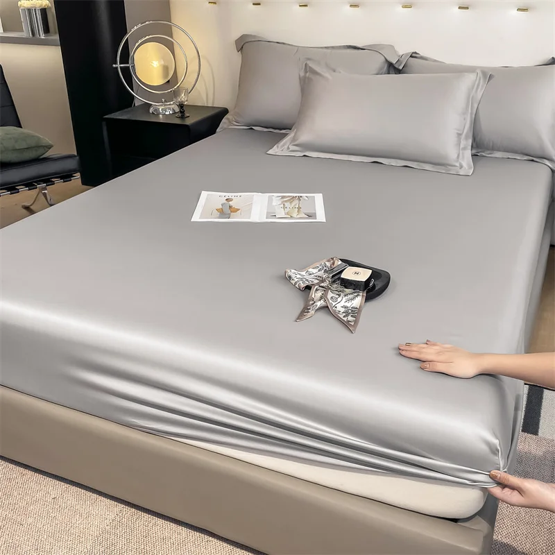 Luxury 100% Bamboo Bedding Set Silky Cooling Bed Sheet Set Twin Queen King Size Fitted Sheet Flat Sheet Pillowcase Hotel Quality