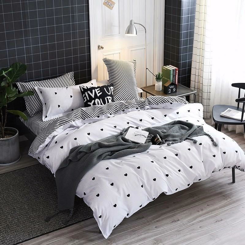 J5 Bedding Set Jpcs King Duvet Cover/ Quilt Cover/comforter Cover + 2 Pillowcase Bed Cover Size 150*200/180*220/200*200/220*240